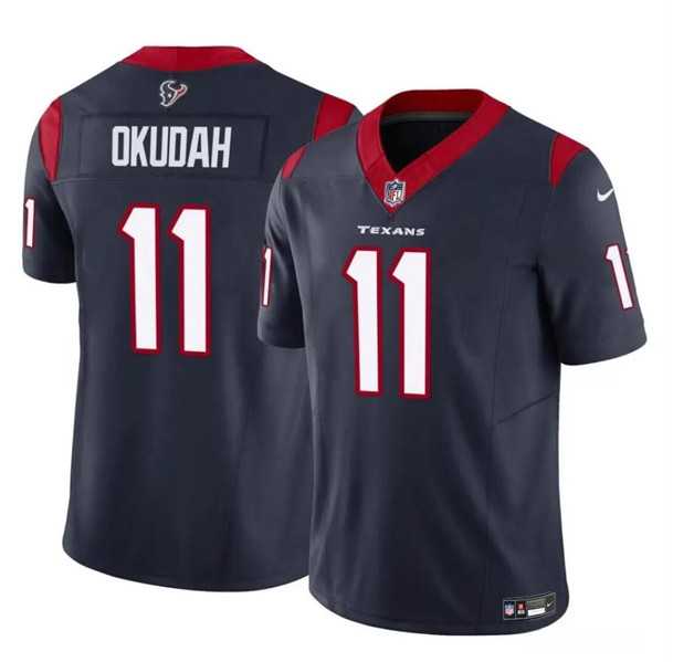 Youth Houston Texans #11 Jeff Okudah Navy 2024 F.U.S.E. Vapor Untouchable Limited Stitched Jersey Dzhi->youth nfl jersey->Youth Jersey